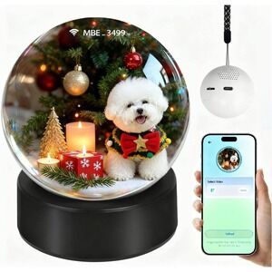 Crystal Ball Video Player Digital Photo Frame USB WiFi MP4 JPG White 2.76in